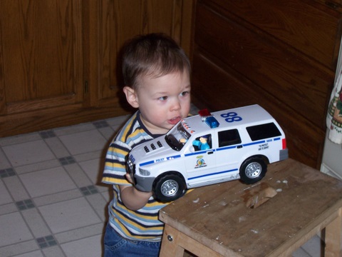 Tad and his police car