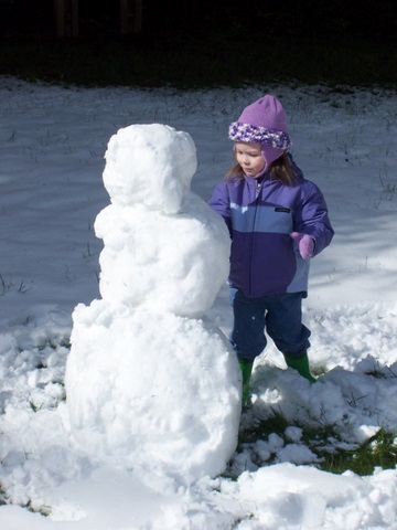 Working on a snowman