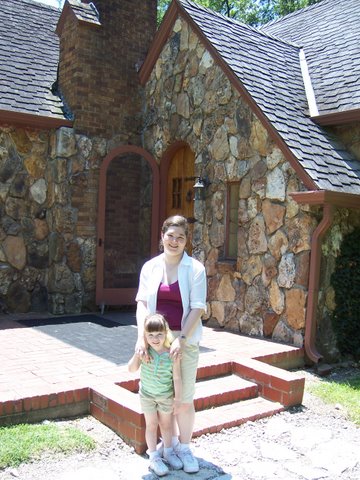 Mommy and Ane at the Rock House
