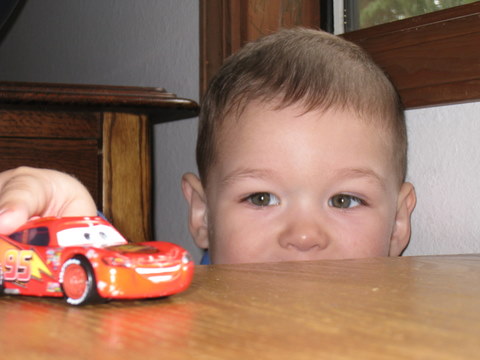 Tad and Lightning McQueen