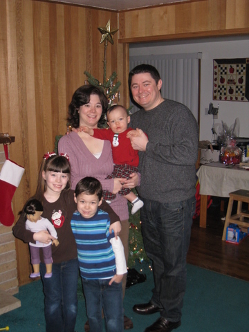 Our family, Christmas morning, 2010