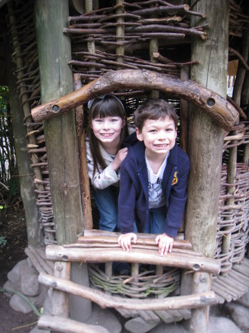 Ane and Tad in the hut