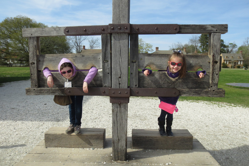 Ane and Belle in the stocks