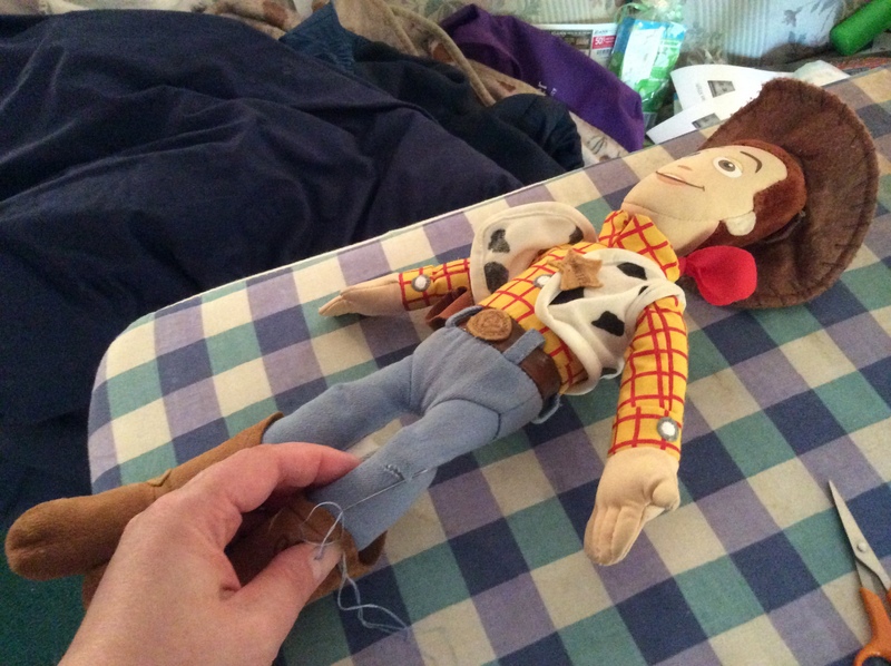 Woody goes in for stitches