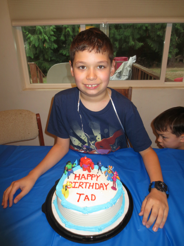Tad and his cake