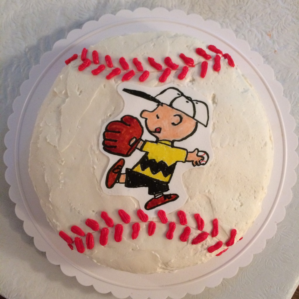 Charlie Brown baseball cake